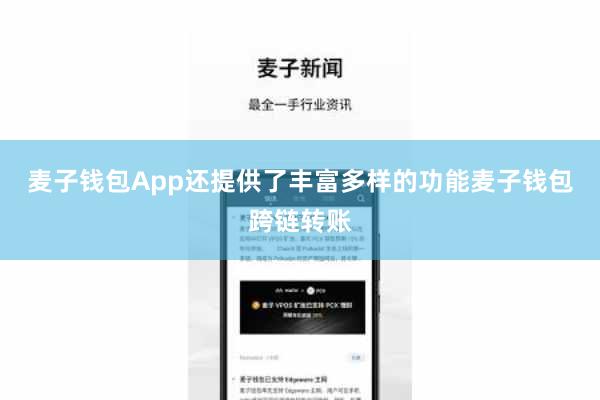 麦子钱包App还提供了丰富多样的功能麦子钱包跨链转账